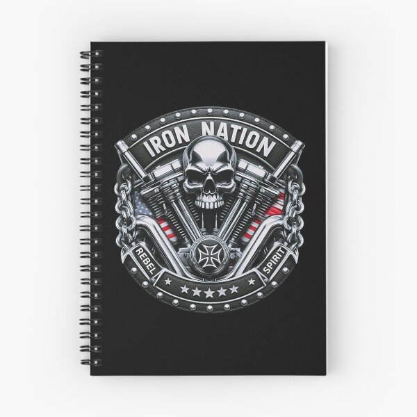 Item preview, Iron Nation Skull Rebel Leather Motorcycle Art Design designed and sold by DeimosArtIntl.