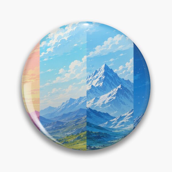 Item preview, Four Seasons Mountain Landscape - Times of Day Panel Art Design For designed and sold by FaisalDesigningStore.