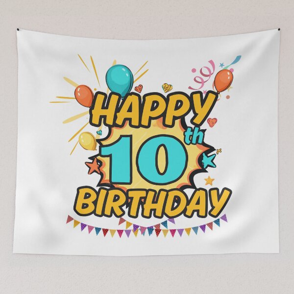 Item preview, Happy 10th Birthday Party Design designed and sold by variant designer.