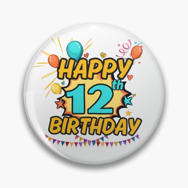 Item preview, Happy 12th Birthday Fun Design designed and sold by variant designer.