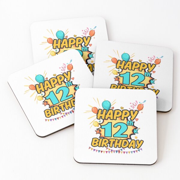 Item preview, Happy 12th Birthday Fun Design designed and sold by variant designer.