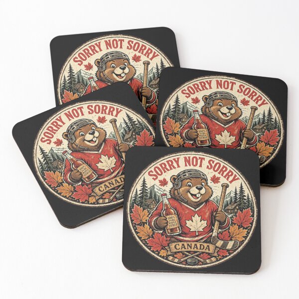 Item preview, Vintage Funny Canadian Beaver Sorry Not Sorry  designed and sold by CF_VintageDesign.