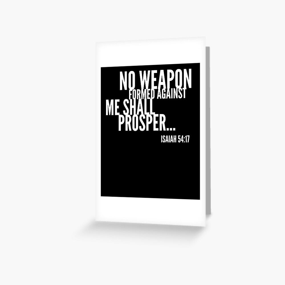 no weapon formed against me shall prosper bible verse