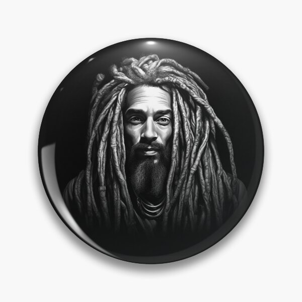 Item preview, Black and White Dreadlocks Man Portrait Art designed and sold by inkoutninja.