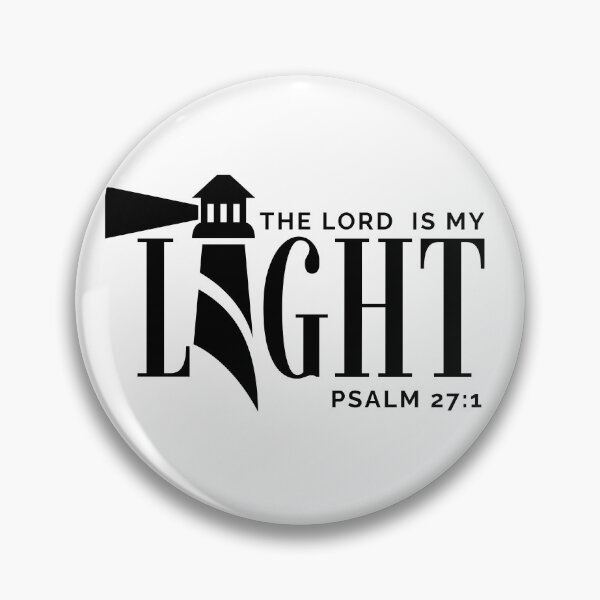 Item preview, The Lord Is My Light -Psalm 27:1 - Christian Faith - Black Design designed and sold by MoriaStore.