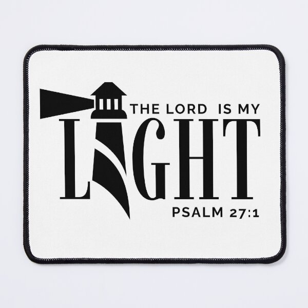 Item preview, The Lord Is My Light -Psalm 27:1 - Christian Faith - Black Design designed and sold by MoriaStore.