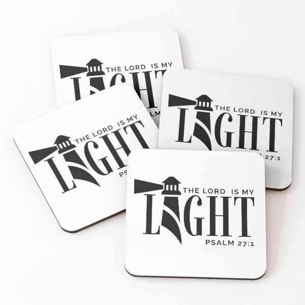 Item preview, The Lord Is My Light -Psalm 27:1 - Christian Faith - Black Design designed and sold by MoriaStore.