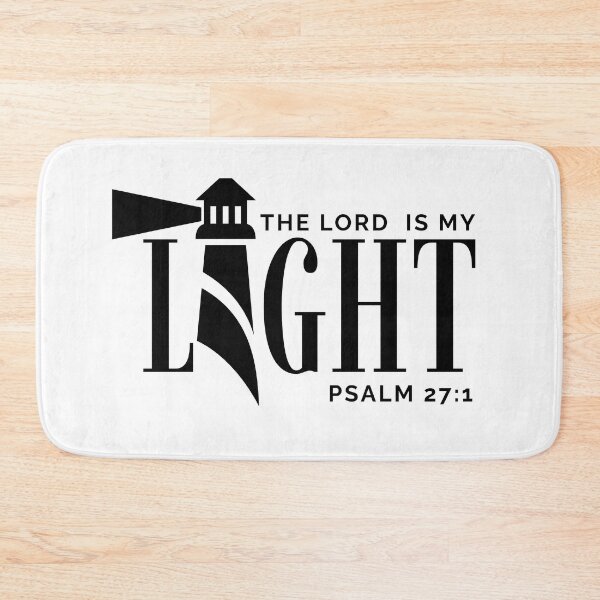 Item preview, The Lord Is My Light -Psalm 27:1 - Christian Faith - Black Design designed and sold by MoriaStore.