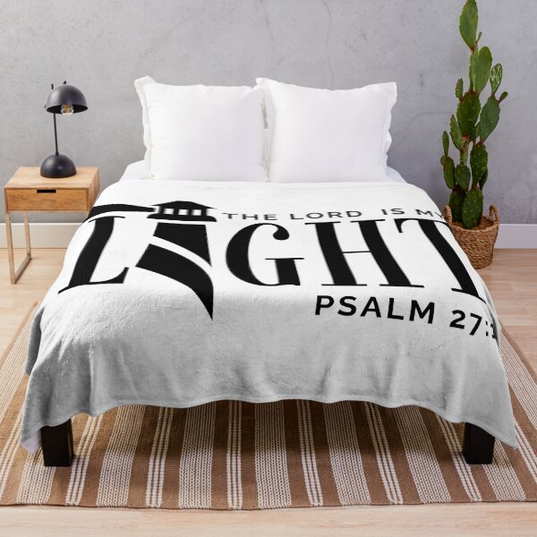 Item preview, The Lord Is My Light -Psalm 27:1 - Christian Faith - Black Design designed and sold by MoriaStore.