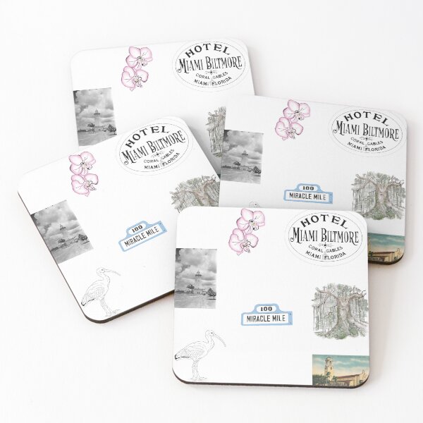 Item preview, Coral Gables Miami Florida Sticker Set designed and sold by Archived by Vic.