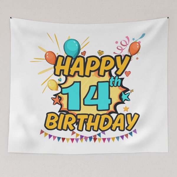 Item preview, Happy 14th Birthday Celebration Design designed and sold by variant designer.