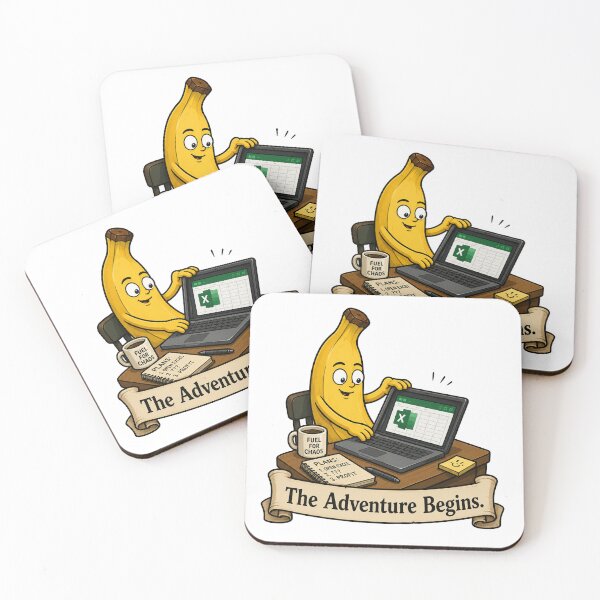 Item preview, The Adventure Begins Funny Spreadsheet Humor Design designed and sold by MonkiFlipp.
