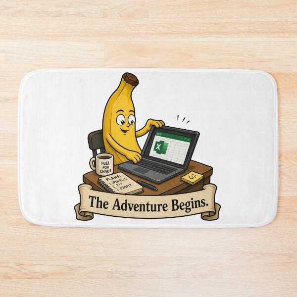 Item preview, The Adventure Begins Funny Spreadsheet Humor Design designed and sold by MonkiFlipp.