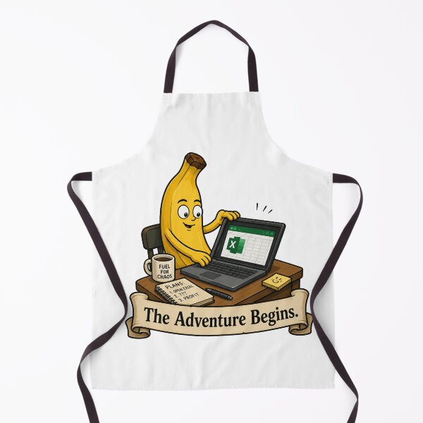 Item preview, The Adventure Begins Funny Spreadsheet Humor Design designed and sold by MonkiFlipp.