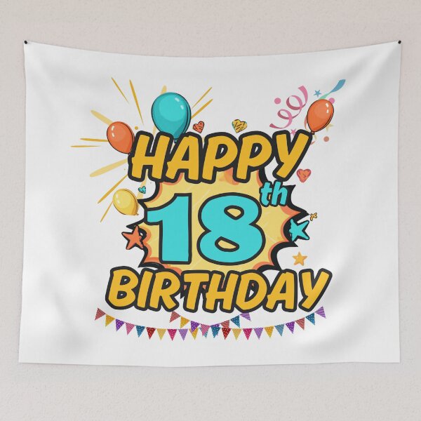 Item preview, Happy 18th Birthday Milestone Design designed and sold by variant designer.
