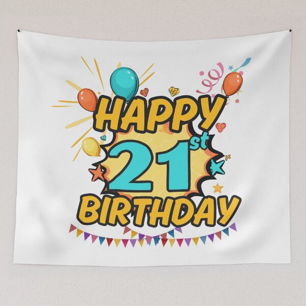 Item preview, Happy 21st Birthday Party Design designed and sold by variant designer.