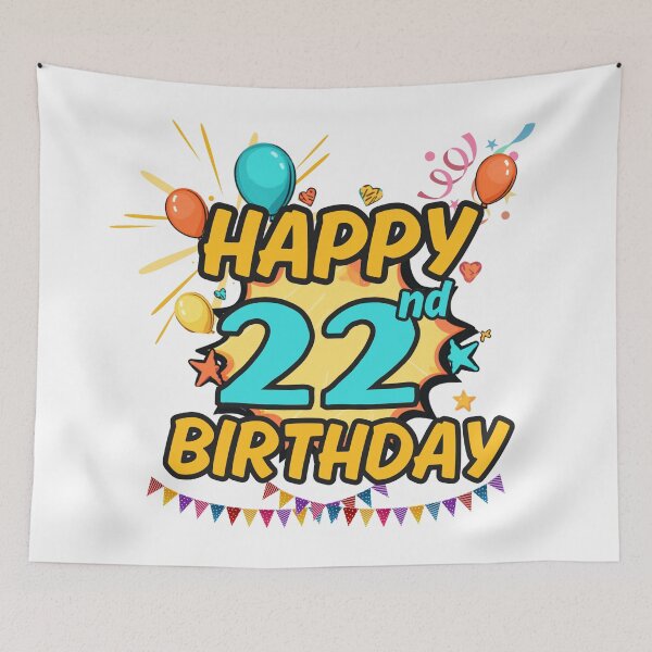 Item preview, Happy 22nd Birthday Celebration Design designed and sold by variant designer.