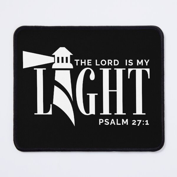 Item preview, The Lord Is My Light -Psalm 27:1 - Christian Faith - White Design designed and sold by MoriaStore.