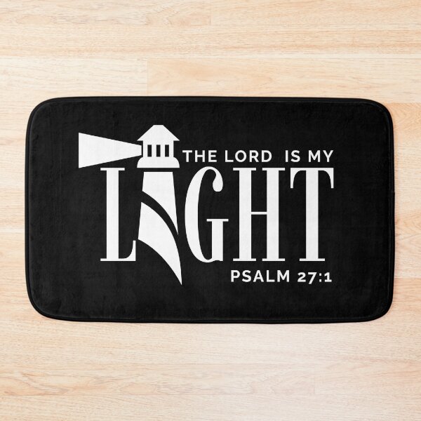Item preview, The Lord Is My Light -Psalm 27:1 - Christian Faith - White Design designed and sold by MoriaStore.