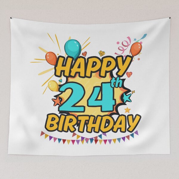 Item preview, Happy 24th Birthday Party Design designed and sold by variant designer.