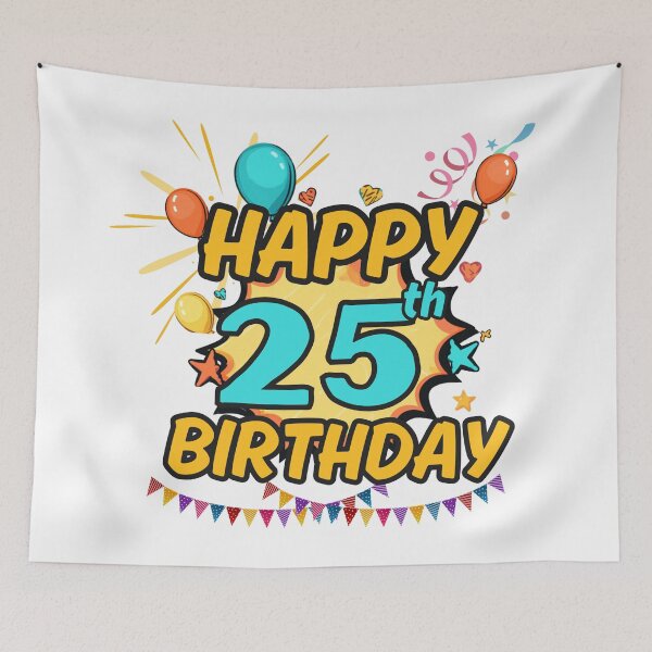 Item preview, Happy 25th Birthday Milestone Design designed and sold by variant designer.