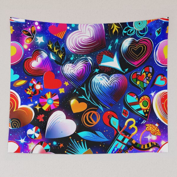 Item preview, Colorful Galaxy Hearts Pattern – Vibrant Abstract Love Art Design designed and sold by IMuDesigner.