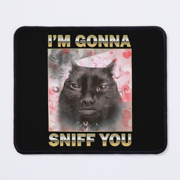 Item preview, Funny Cursed Black Cat I'm Gonna Sniff You 90s Bootleg Meme designed and sold by Vermanartist.