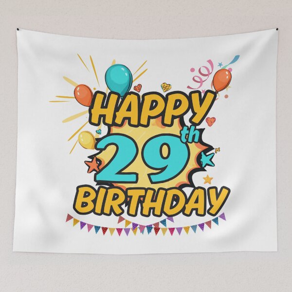 Item preview, Happy 29th Birthday Fun Design designed and sold by variant designer.