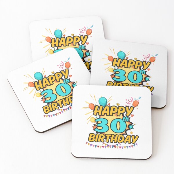 Item preview, Happy 30th Birthday Milestone Design designed and sold by variant designer.