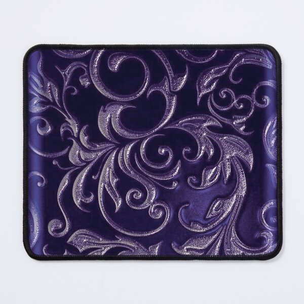 Item preview, Purple and silver swirly whimsigoth floral designed and sold by BrontesWhimsyStore.