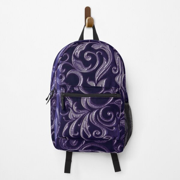Item preview, Purple and silver swirly whimsigoth floral designed and sold by BrontesWhimsyStore.