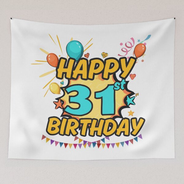 Item preview, Happy 31st Birthday Celebration Design designed and sold by variant designer.