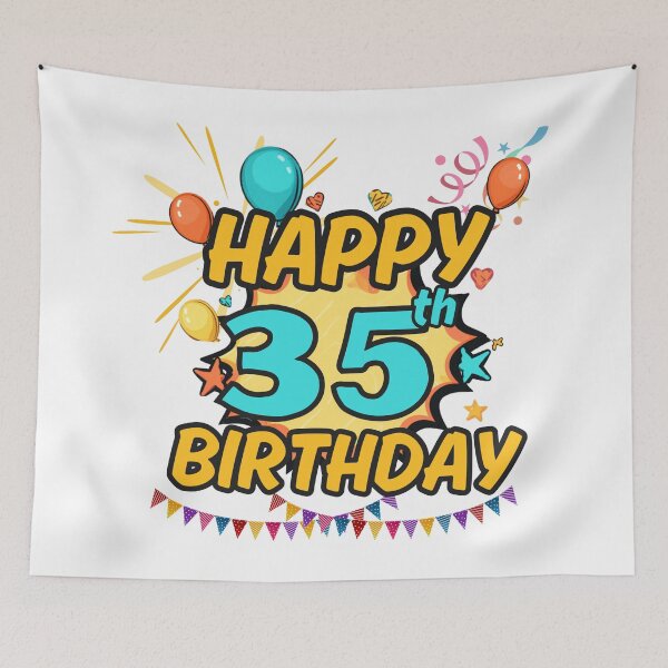 Item preview, Happy 35th Birthday Milestone Design designed and sold by variant designer.
