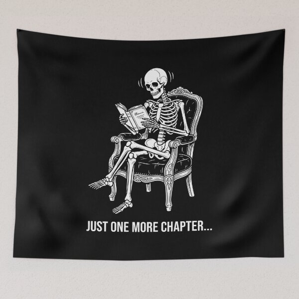 Item preview, Just One More Chapter Skeleton Reading Book designed and sold by SplashTastic.