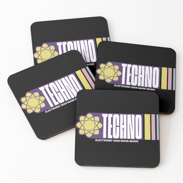 Item preview, TECHNO - Atomic Techno (White)  designed and sold by Discothreadz.