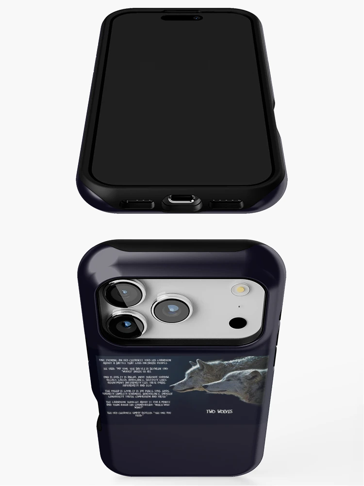 Thumbnail 3 of 4, iPhone Case, Two Wolves designed and sold by Emilyromrell.