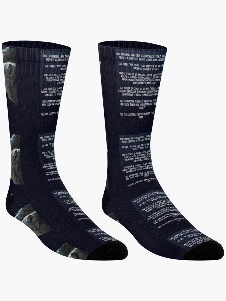 Thumbnail 3 of 5, Socks, Two Wolves designed and sold by Emilyromrell.