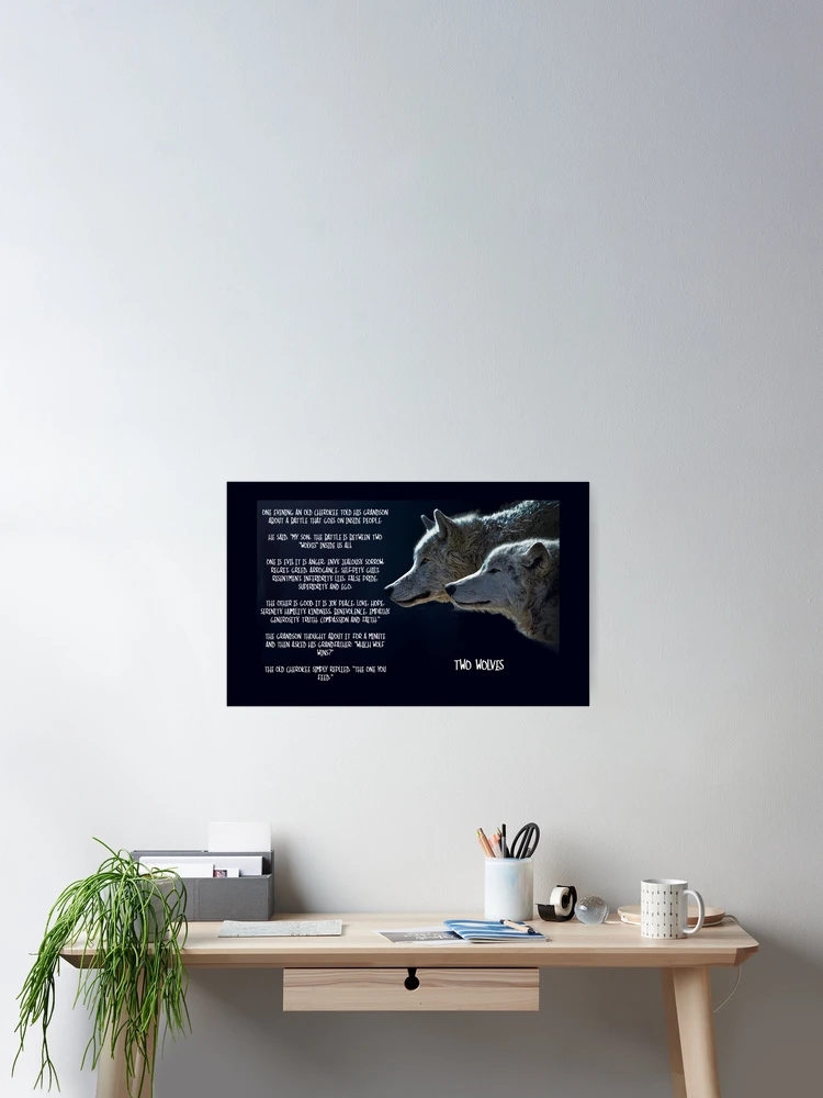 Thumbnail 2 of 3, Poster, Two Wolves designed and sold by Emilyromrell.