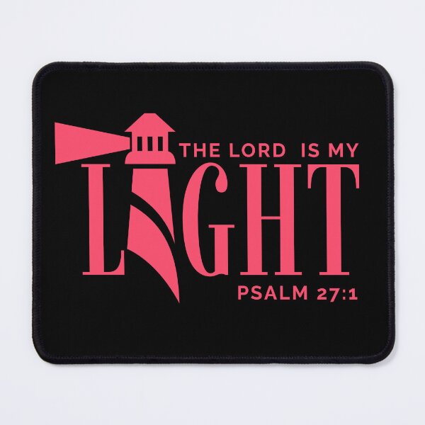 Item preview, The Lord Is My Light -Psalm 27:1 - Christian Faith - Pink Design designed and sold by MoriaStore.