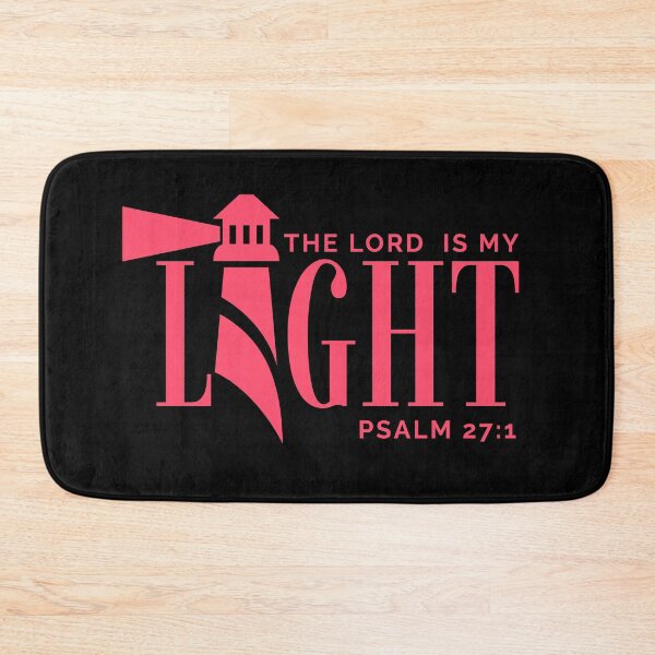 Item preview, The Lord Is My Light -Psalm 27:1 - Christian Faith - Pink Design designed and sold by MoriaStore.