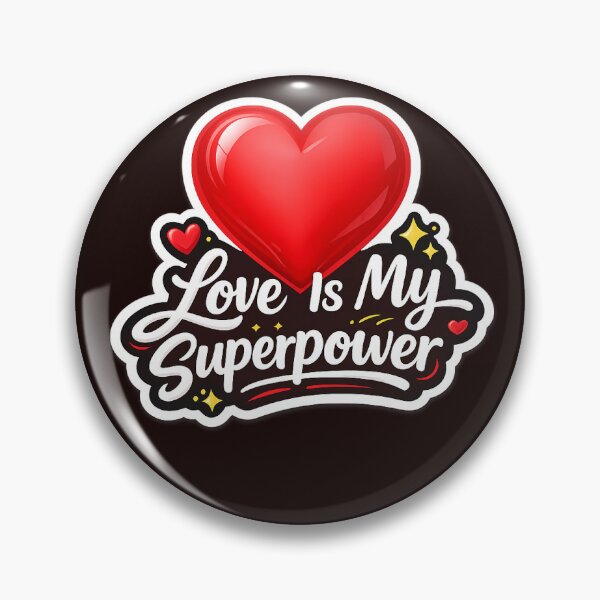 Item preview, Love Is My Superpower Heart Sticker PNG | Cute Romantic Quote Design designed and sold by Ishratparween11.