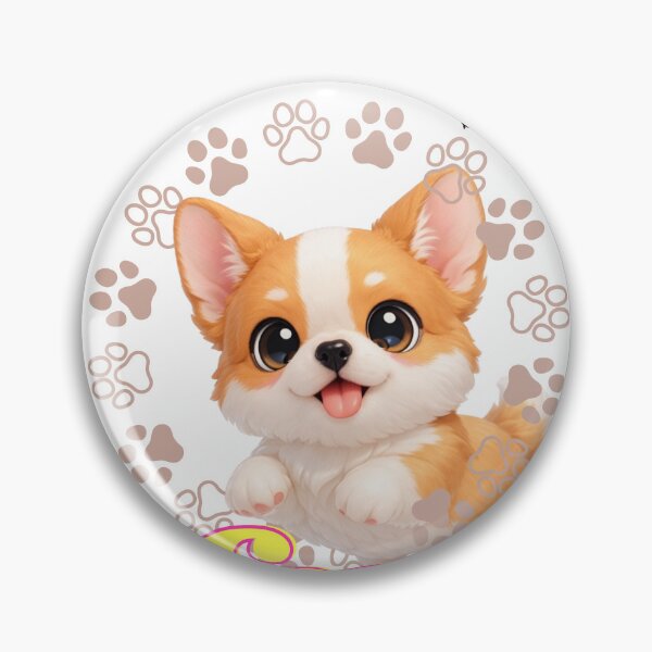 Item preview, ⁠Cute Corgi Puppy Dog Fun Illustration⁠ designed and sold by Soluna Studio.