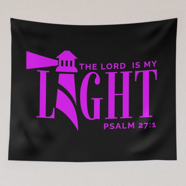 Item preview, The Lord Is My Light -Psalm 27:1 - Christian Faith - Purple Design designed and sold by MoriaStore.