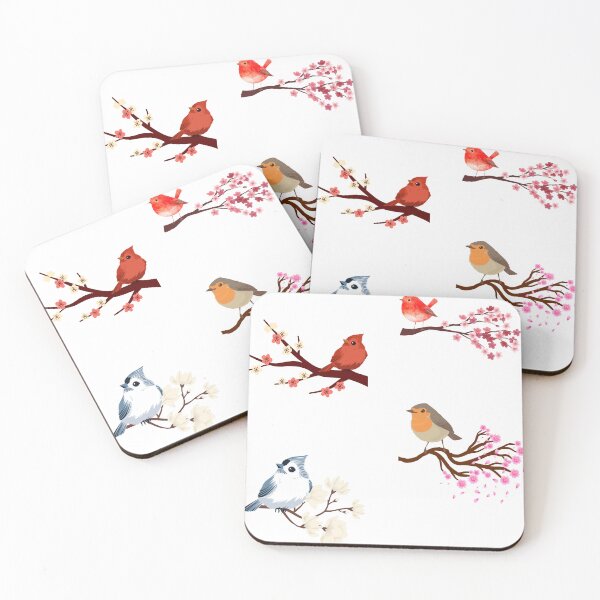 Item preview, Aesthetic Spring Birds and Cherry Blossom Floral Sticker Pack designed and sold by Art_IN_Design Pack.