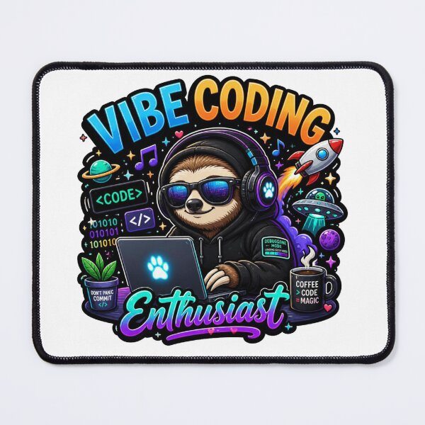 Item preview, Vibe Coding Enthusiast Sloth Programmer Sticker designed and sold by NuniDesigns.