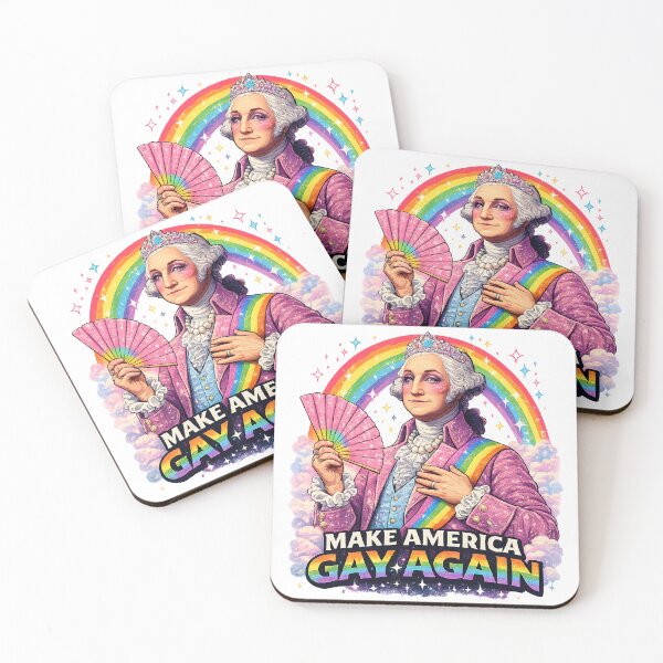 Item preview, Make America Gay Again, Funny Pride T Shirt, Rainbow Washington, LGBTQ Retro Graphic Tee designed and sold by ToastDesign.