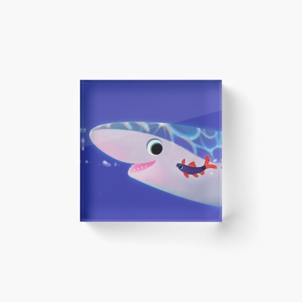Item preview, Rainbow shark meets blue shark / blunt-nosed Sixgill shark designed and sold by pikaole.