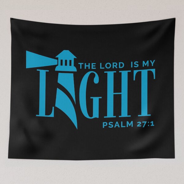 Item preview, The Lord Is My Light -Psalm 27:1 - Christian Faith - Sky Blue Design designed and sold by MoriaStore.