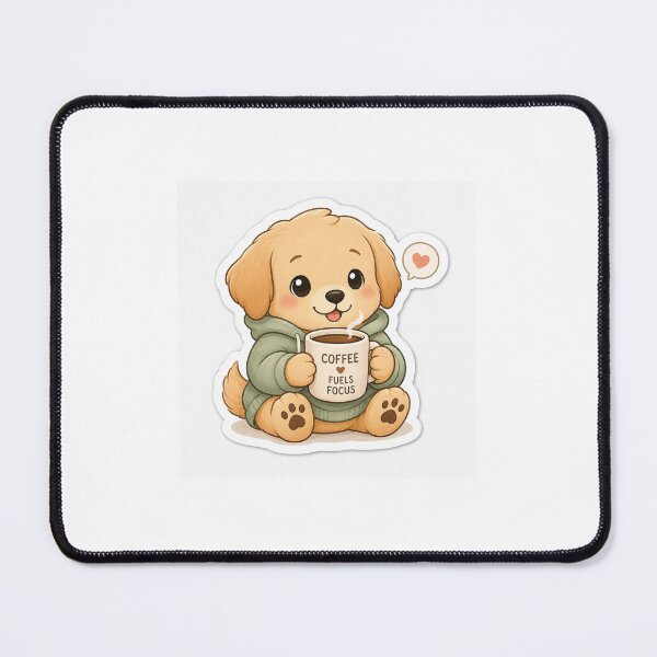 Item preview, Cute Puppy Coffee Lover Sticker designed and sold by CodePaws Creations.