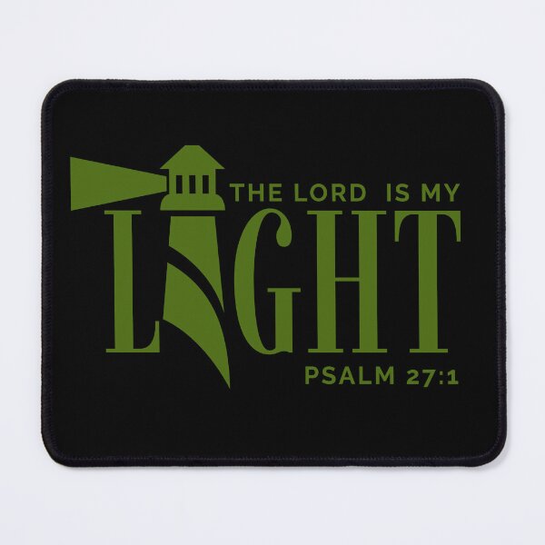 Item preview, The Lord Is My Light -Psalm 27:1 - Christian Faith - Green Design designed and sold by MoriaStore.